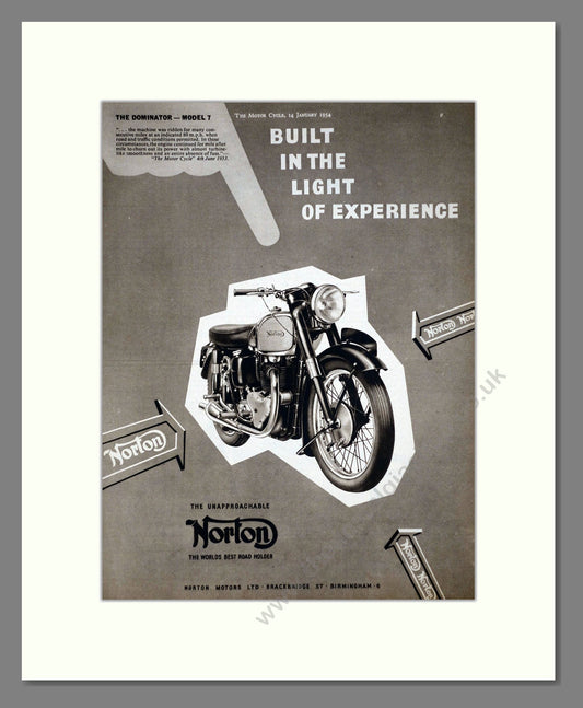 Norton - Dominator Model 7. Vintage Advert 1954 (ref AD67217)