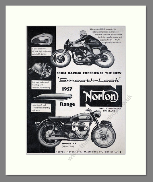 Norton - Smooth Look 99. Vintage Advert 1956 (ref AD67221)