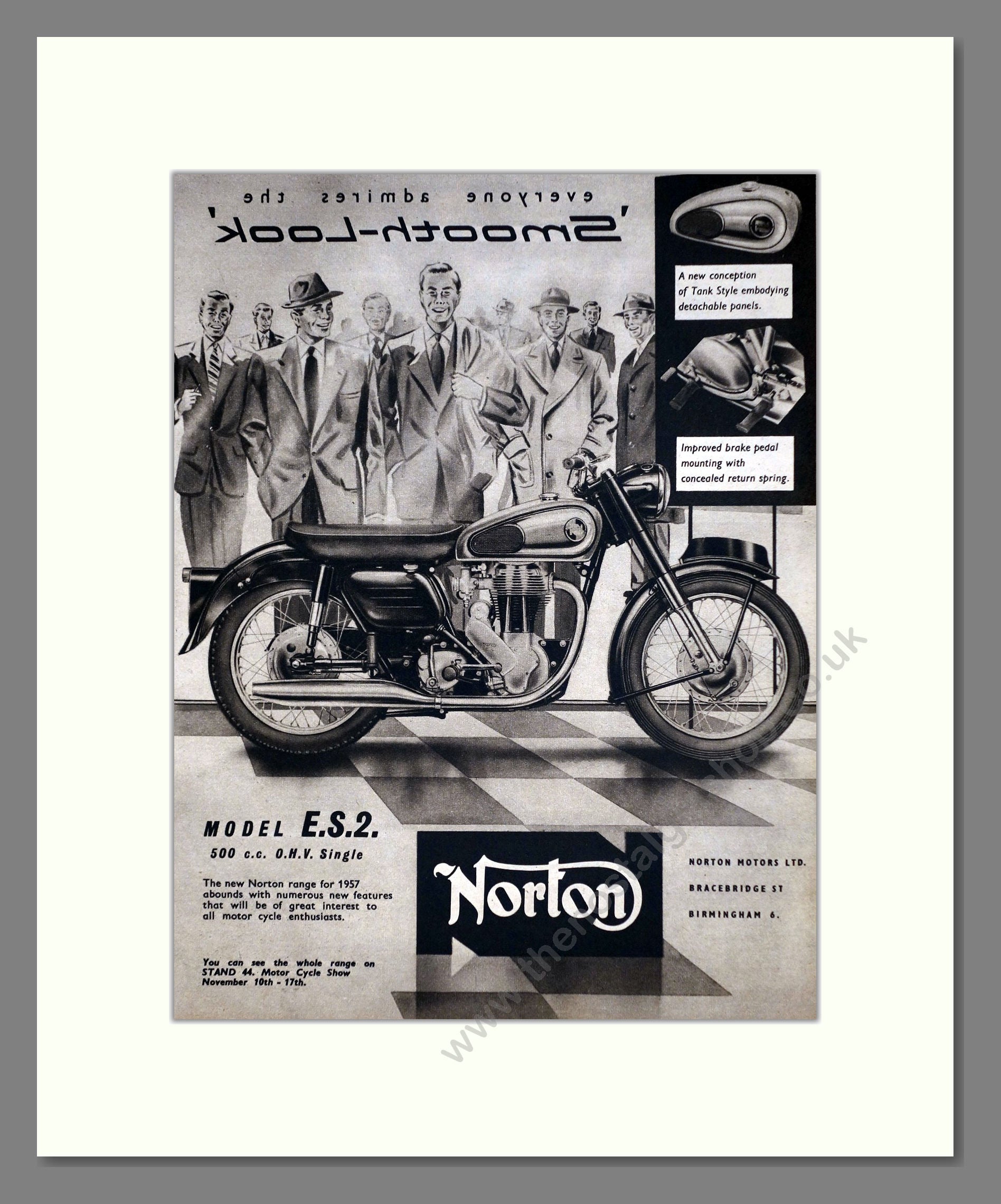 Norton - ES2. Vintage Advert 1956 (ref AD67223)