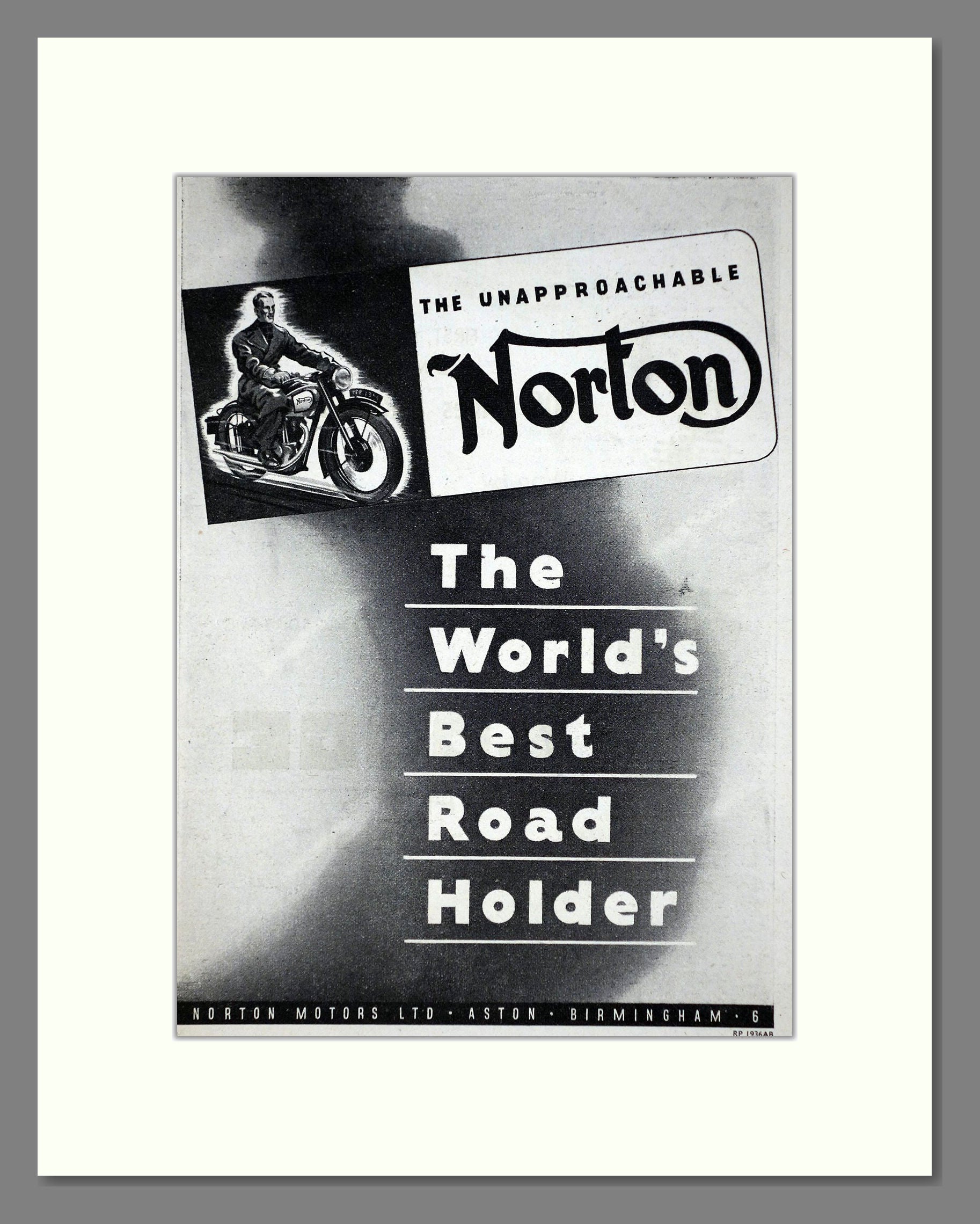 Norton - World's Best Road Holder. Vintage Advert 1947 (ref AD67227)