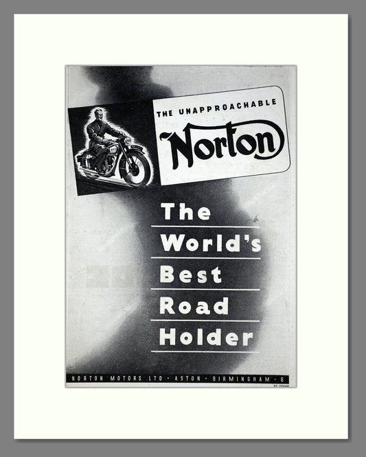 Norton - World's Best Road Holder. Vintage Advert 1947 (ref AD67227)
