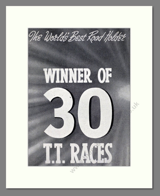 Norton - 30 TT Races. Vintage Advert 1953 (ref AD67229)