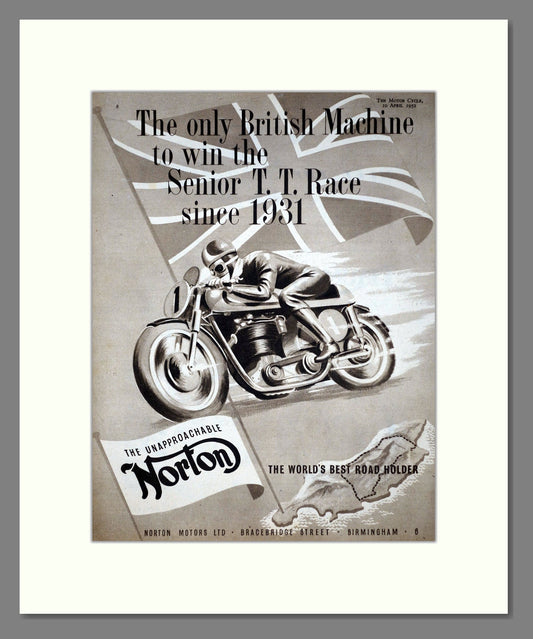Norton - Senior TT Win. Vintage Advert 1952 (ref AD67231)