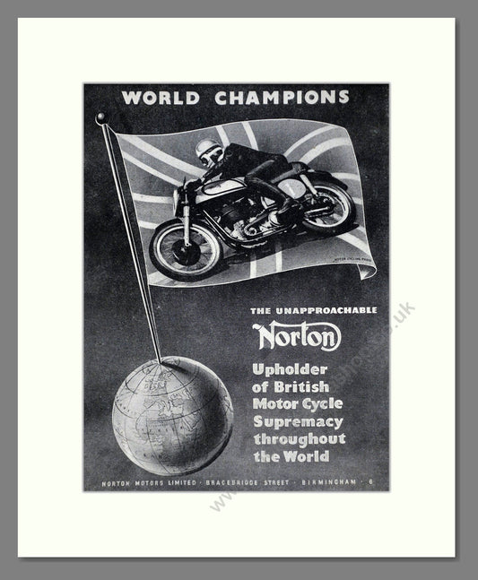 Norton - World Champions. Vintage Advert 1951 (ref AD67232)