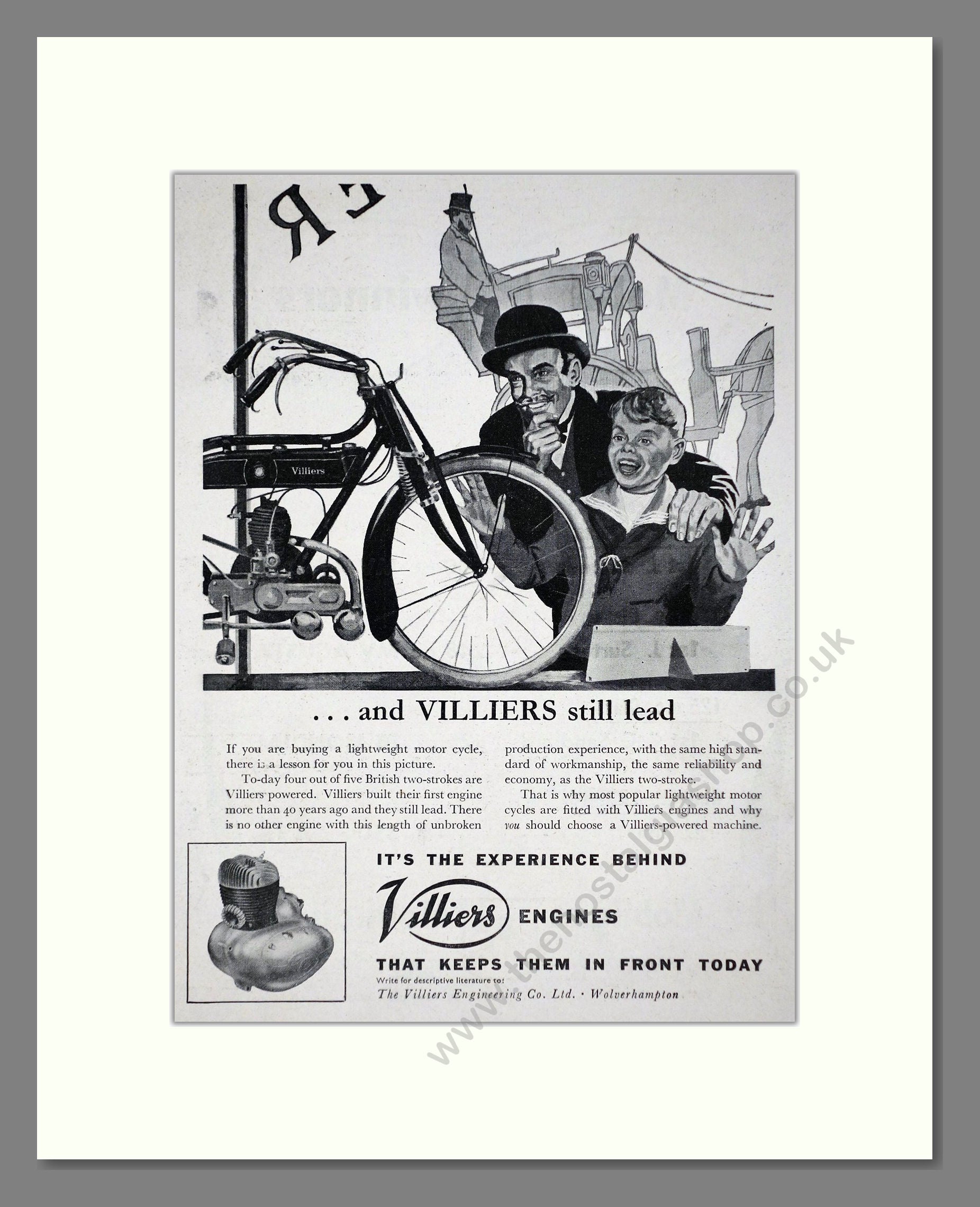 Villiers - Engines. Vintage Advert 1956 (ref AD67242)