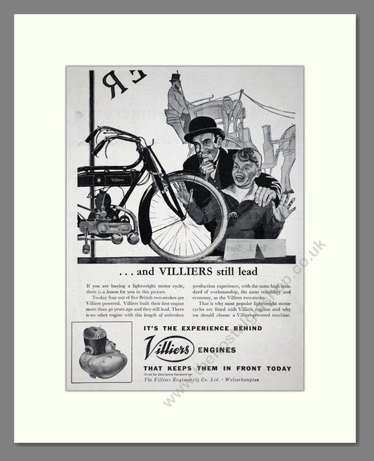 Villiers - Engines. Vintage Advert 1956 (ref AD67242)