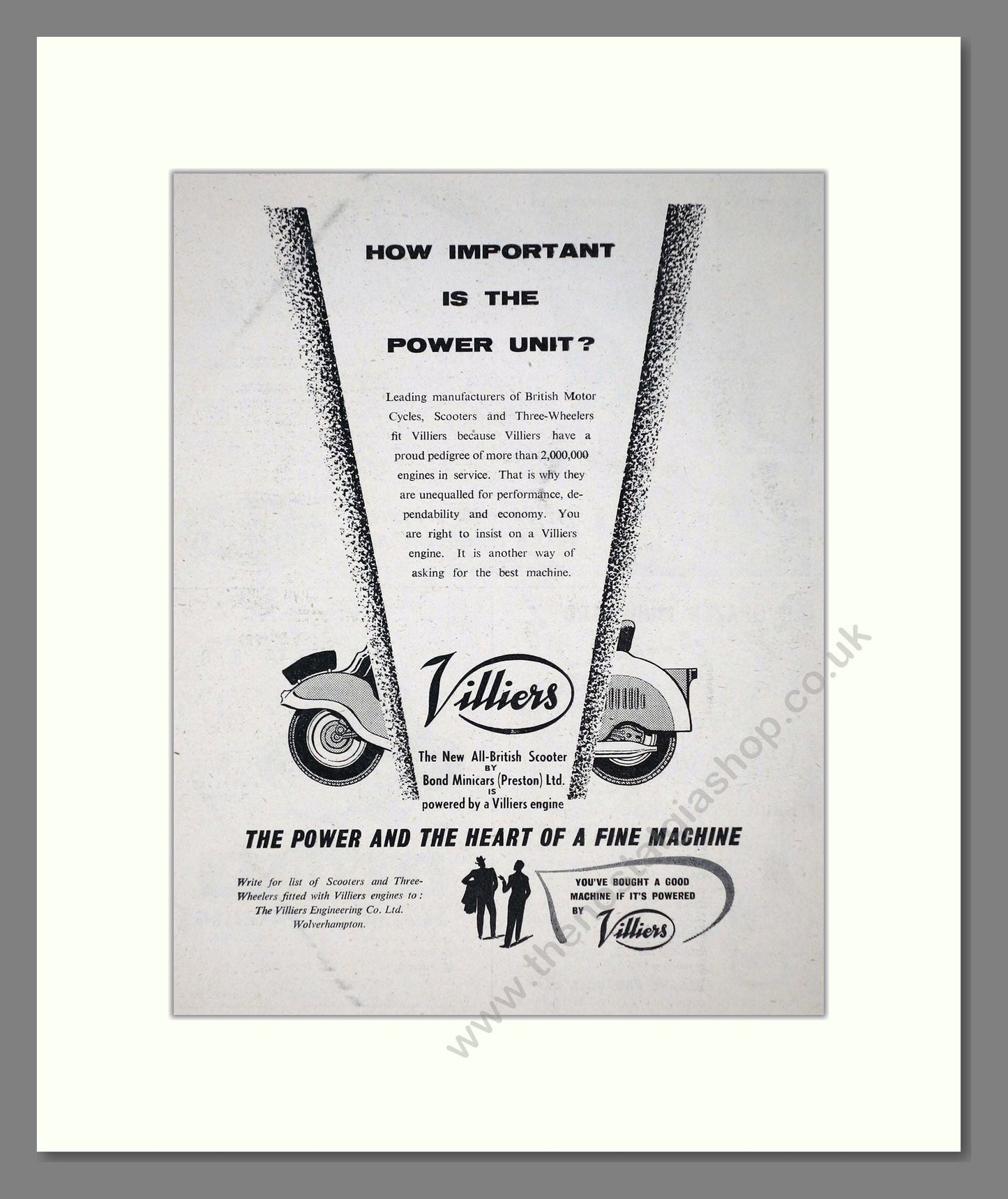 Villiers - Power Units. Vintage Advert 1958 (ref AD67245)