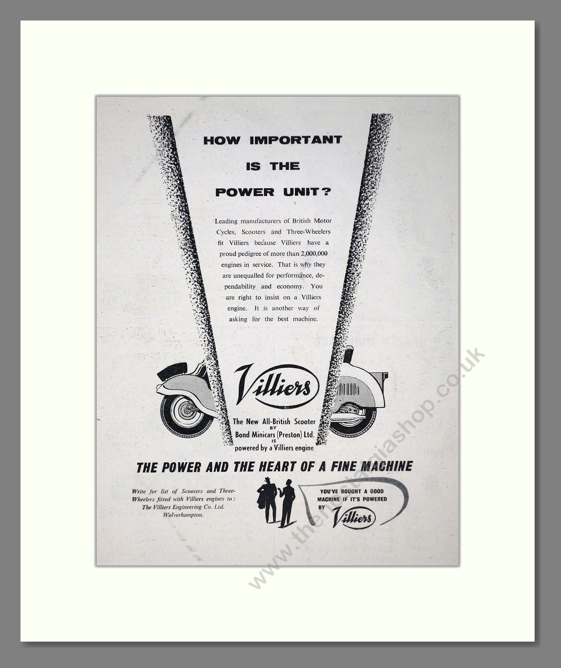 Villiers - Power Units. Vintage Advert 1958 (ref AD67245)