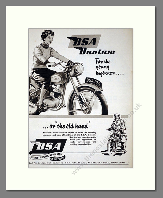 BSA - Bantam. Vintage Advert 1953 (ref AD67254)