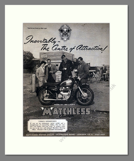 Matchless - G11. Vintage Advert 1956 (ref AD67293)