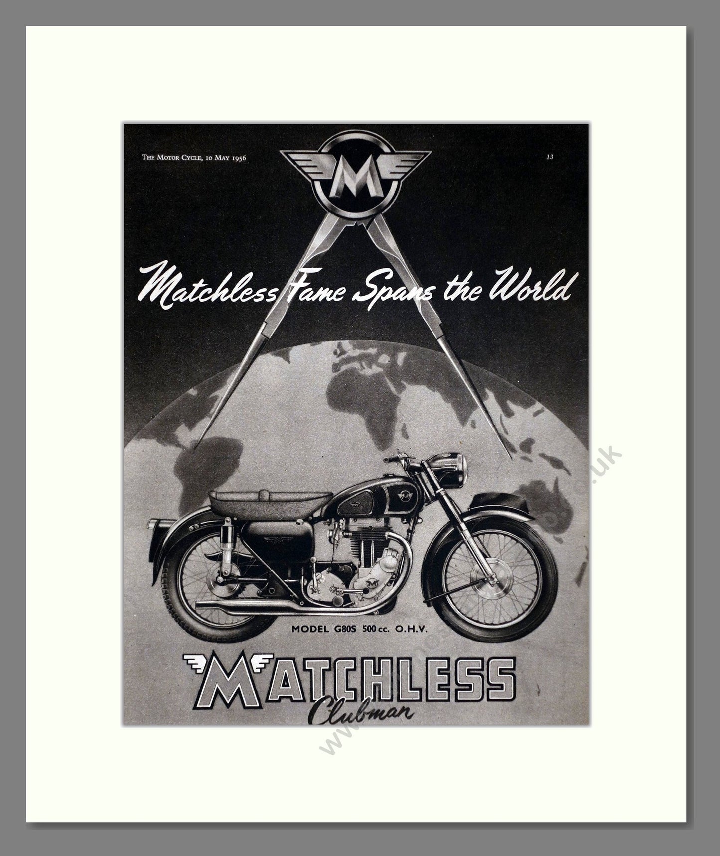 Matchless - Clubman G80 S. Vintage Advert 1956 (ref AD67300)