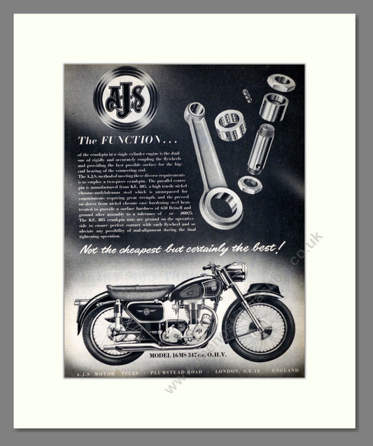 AJS - Model 16 MS. Vintage Advert 1956 (ref AD67309)