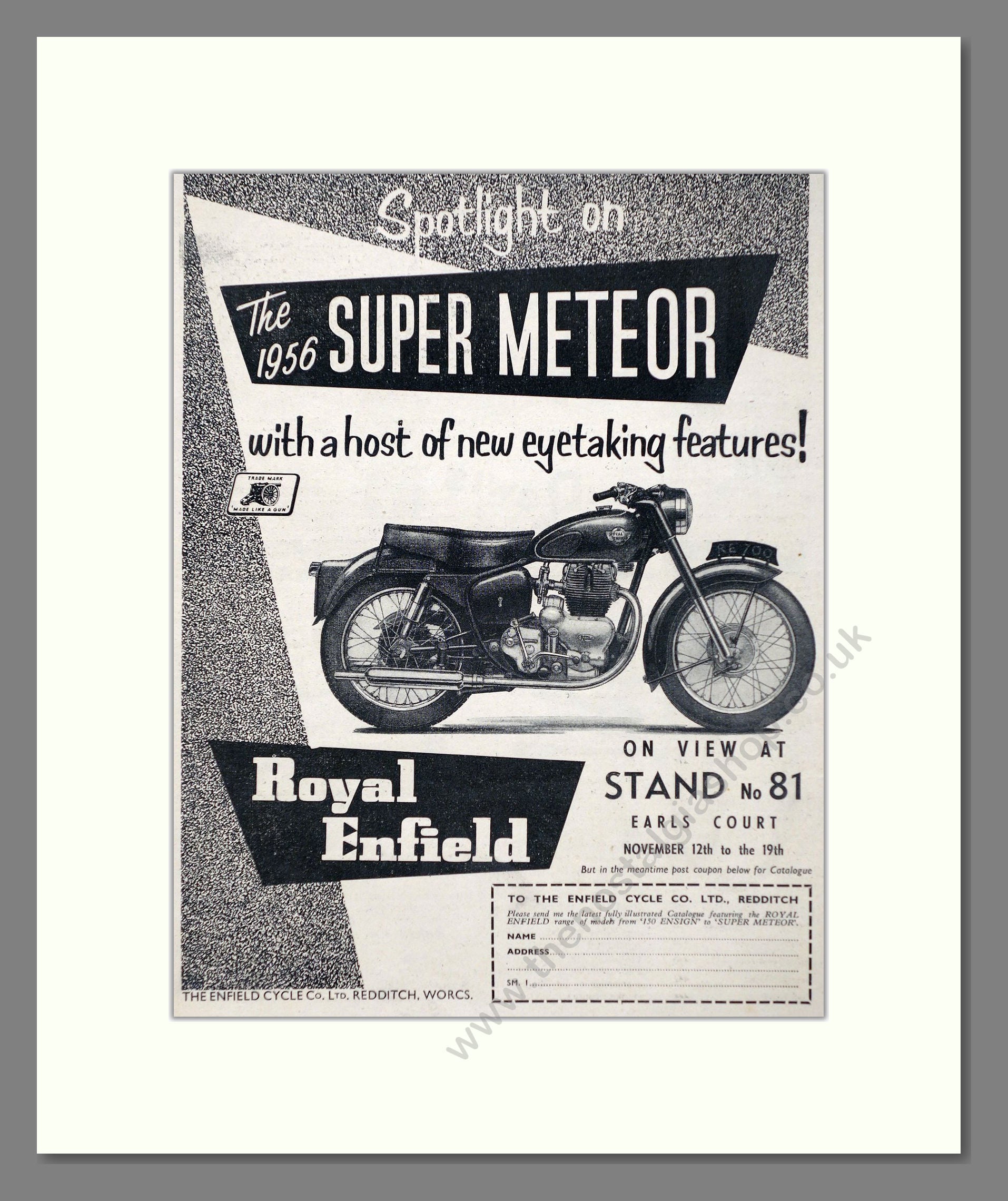 Royal Enfield - Super Meteor. Vintage Advert 1955 (ref AD67339)