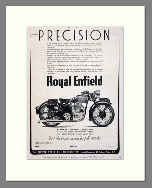 Royal Enfield - Model SF. Vintage Advert 1939 (ref AD67345)