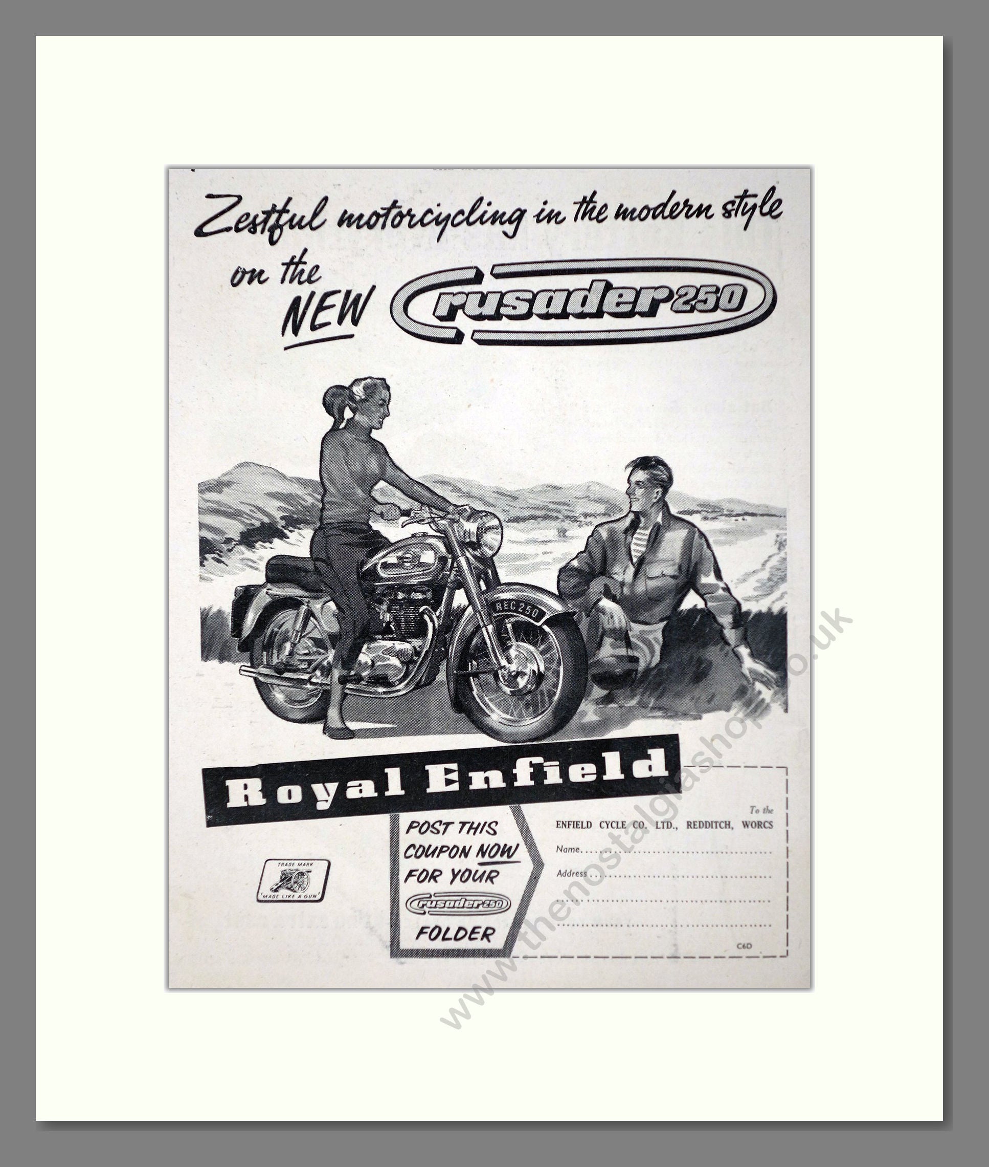 Royal Enfield - Crusader 250. Vintage Advert 1956 (ref AD67352)