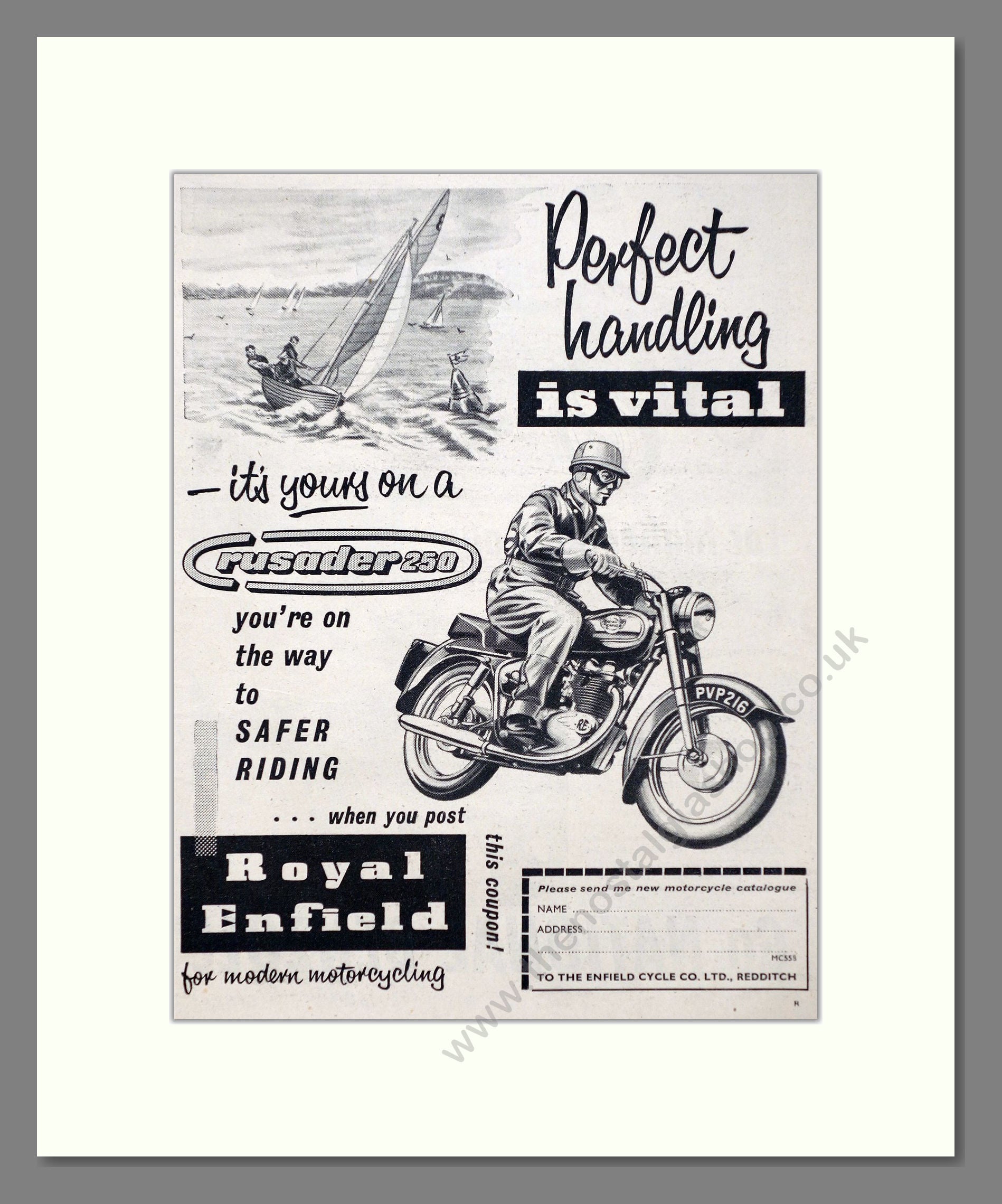 Royal Enfield - Crusader 250. Vintage Advert 1958 (ref AD67357)
