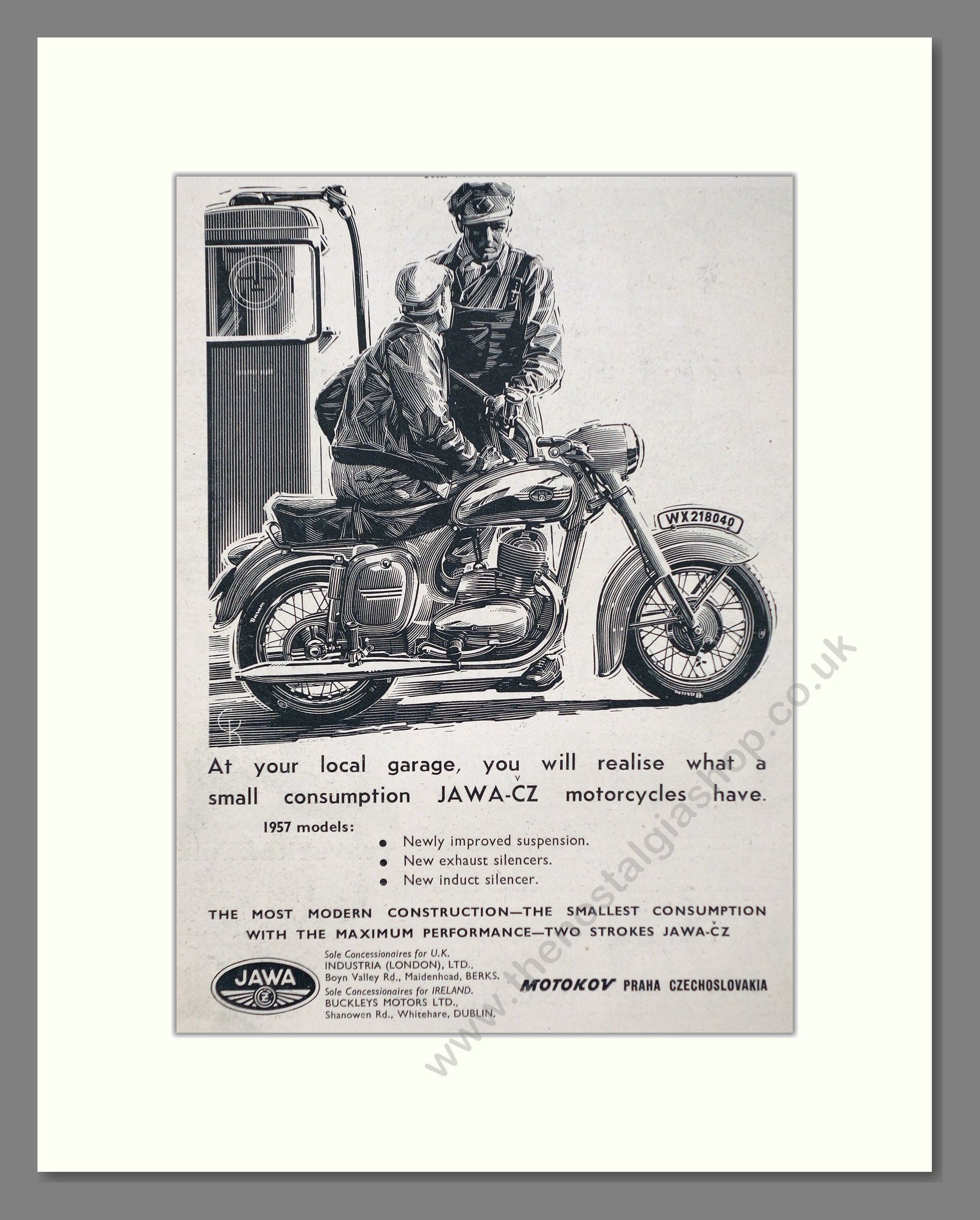 Jawa / CZ - At Motokov. Vintage Advert 1958 (ref AD67371)