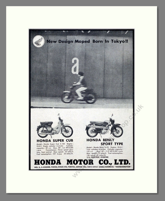 Honda - Super Cub / Benly Sport Type. Vintage Advert 1960 (ref AD67377)