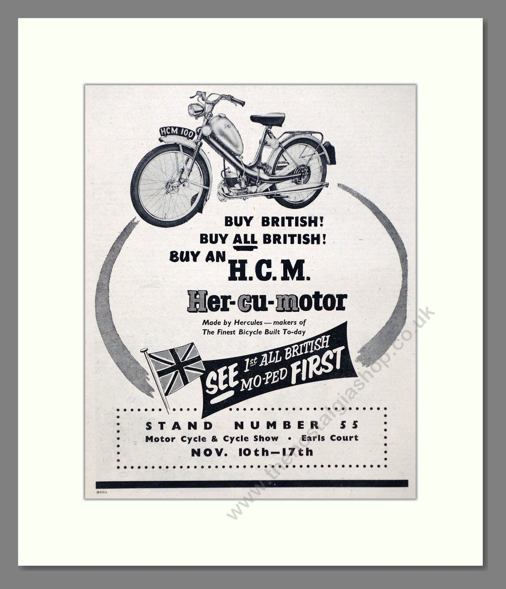 Hercules - HurCuMotor. Vintage Advert 1956 (ref AD67385)