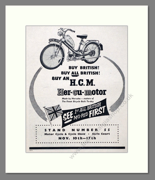 Hercules - HurCuMotor. Vintage Advert 1956 (ref AD67385)