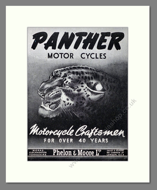 Panther - Motorcycle Craftsmen. Vintage Advert 1951 (ref AD67397)