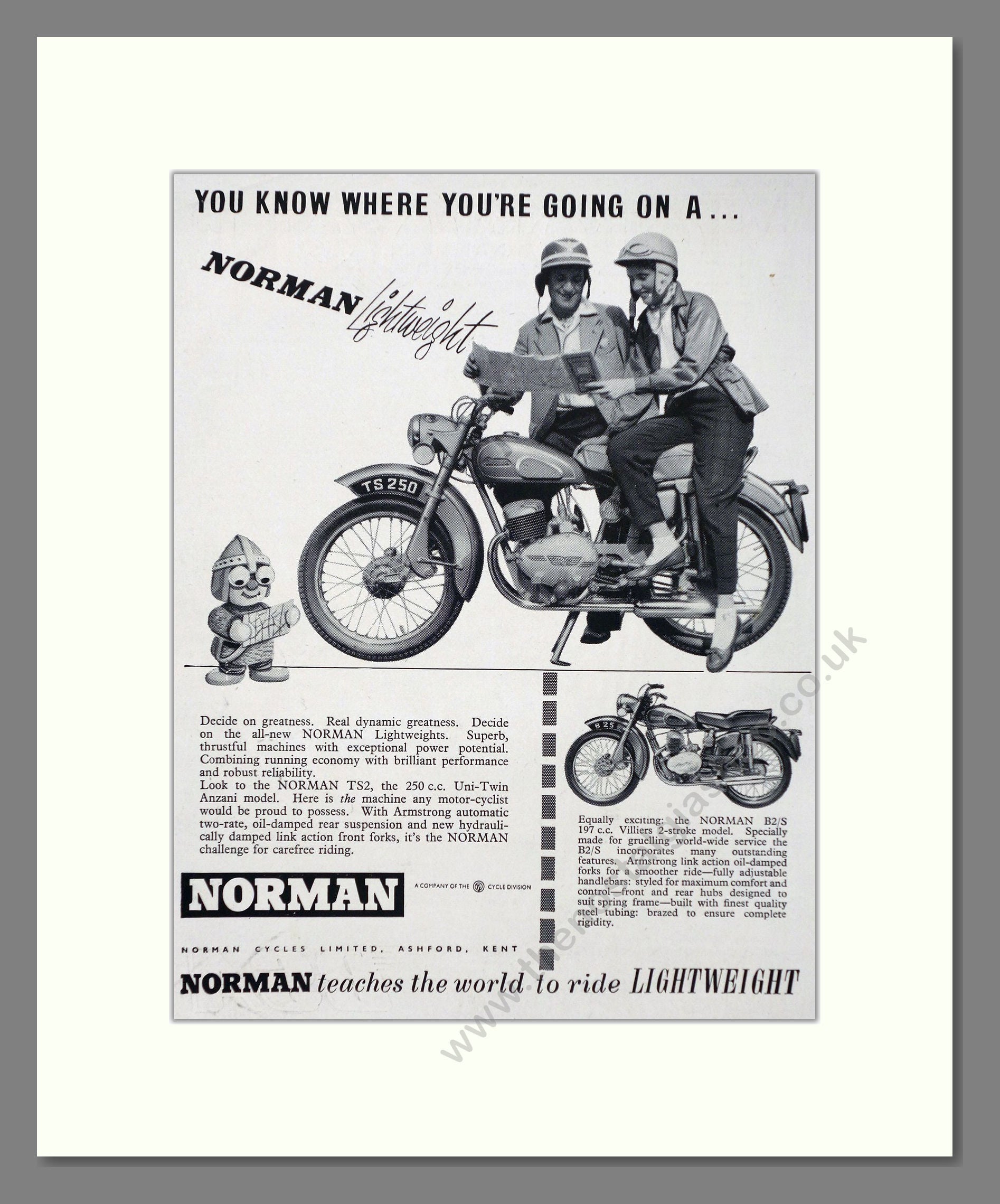Norman - Lightweight. Vintage Advert 1956 (ref AD67406)