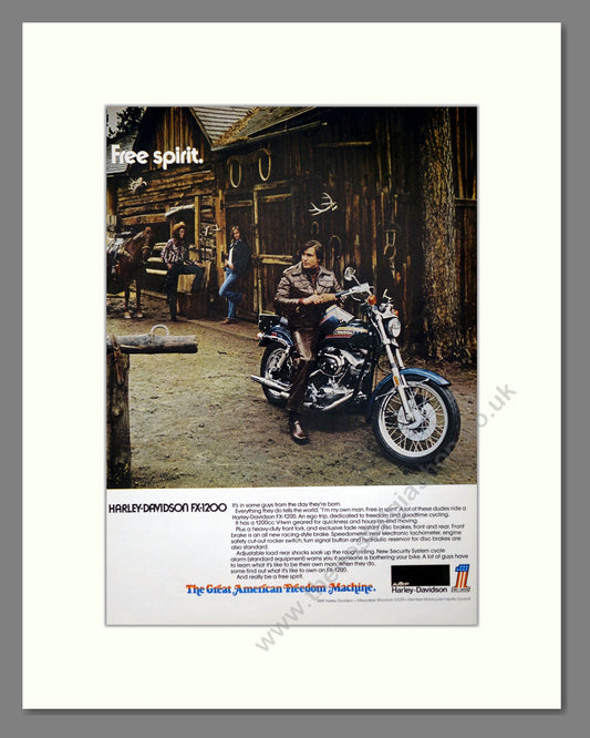 Harley-Davidson - FX-1200. Vintage Advert 1974 (ref AD67409)