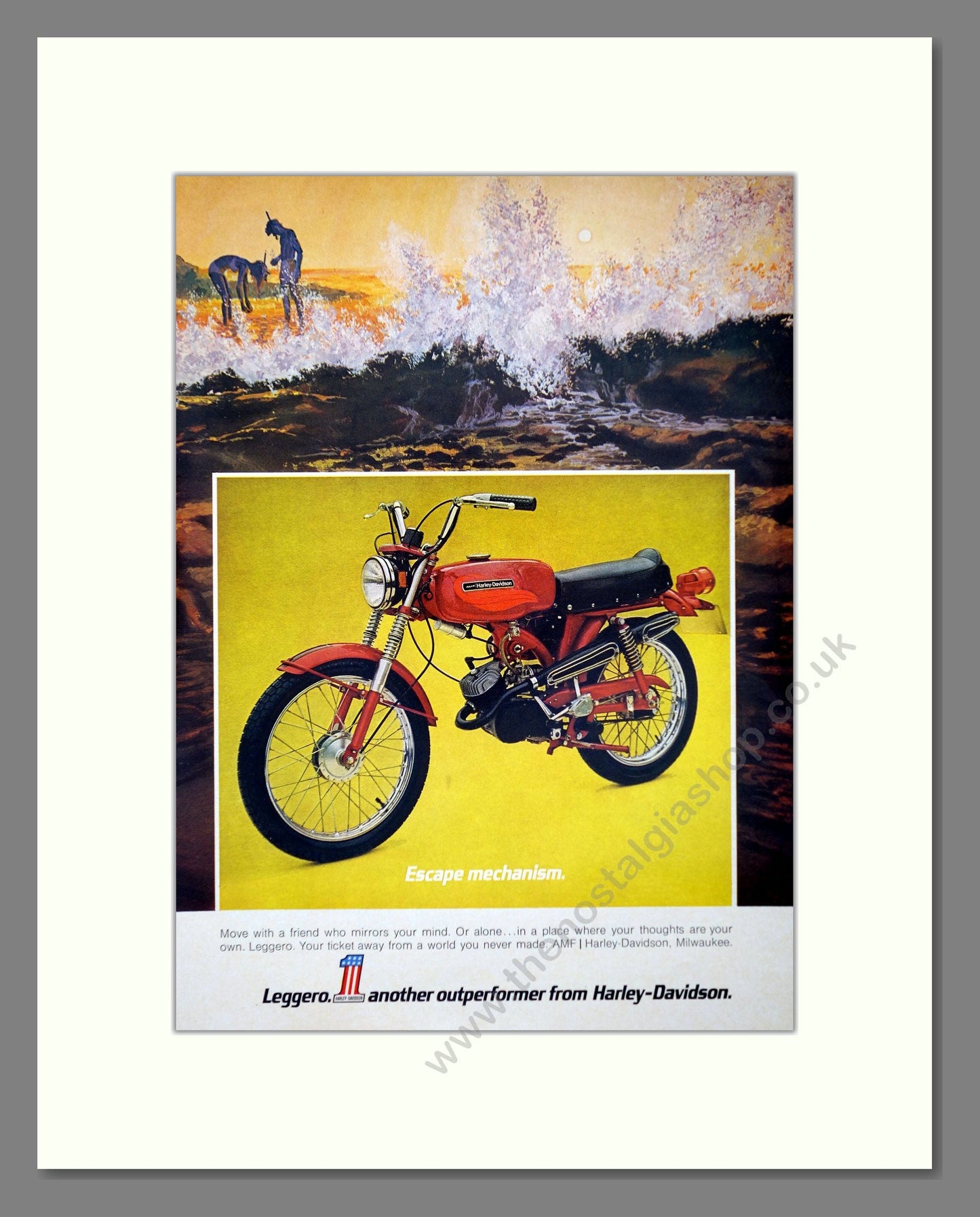 Harley-Davidson - Leggera. Vintage Advert 1972 (ref AD67410)
