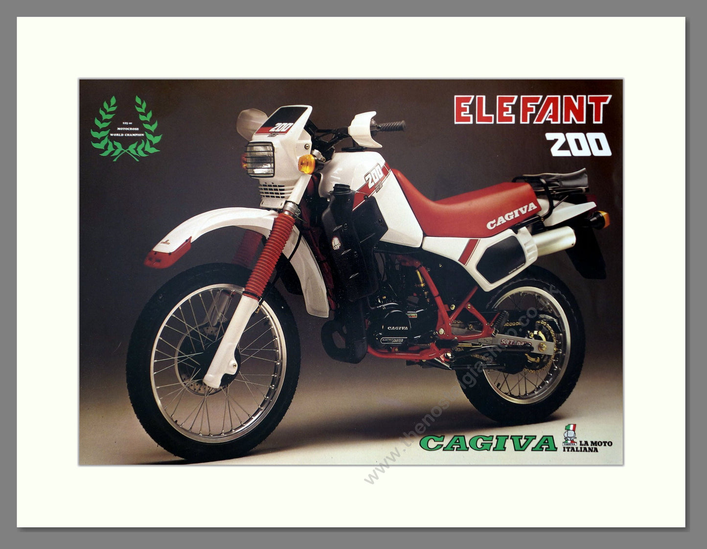 Cagiva - Elefant 200. Vintage Advert 1984 (ref AD67412)