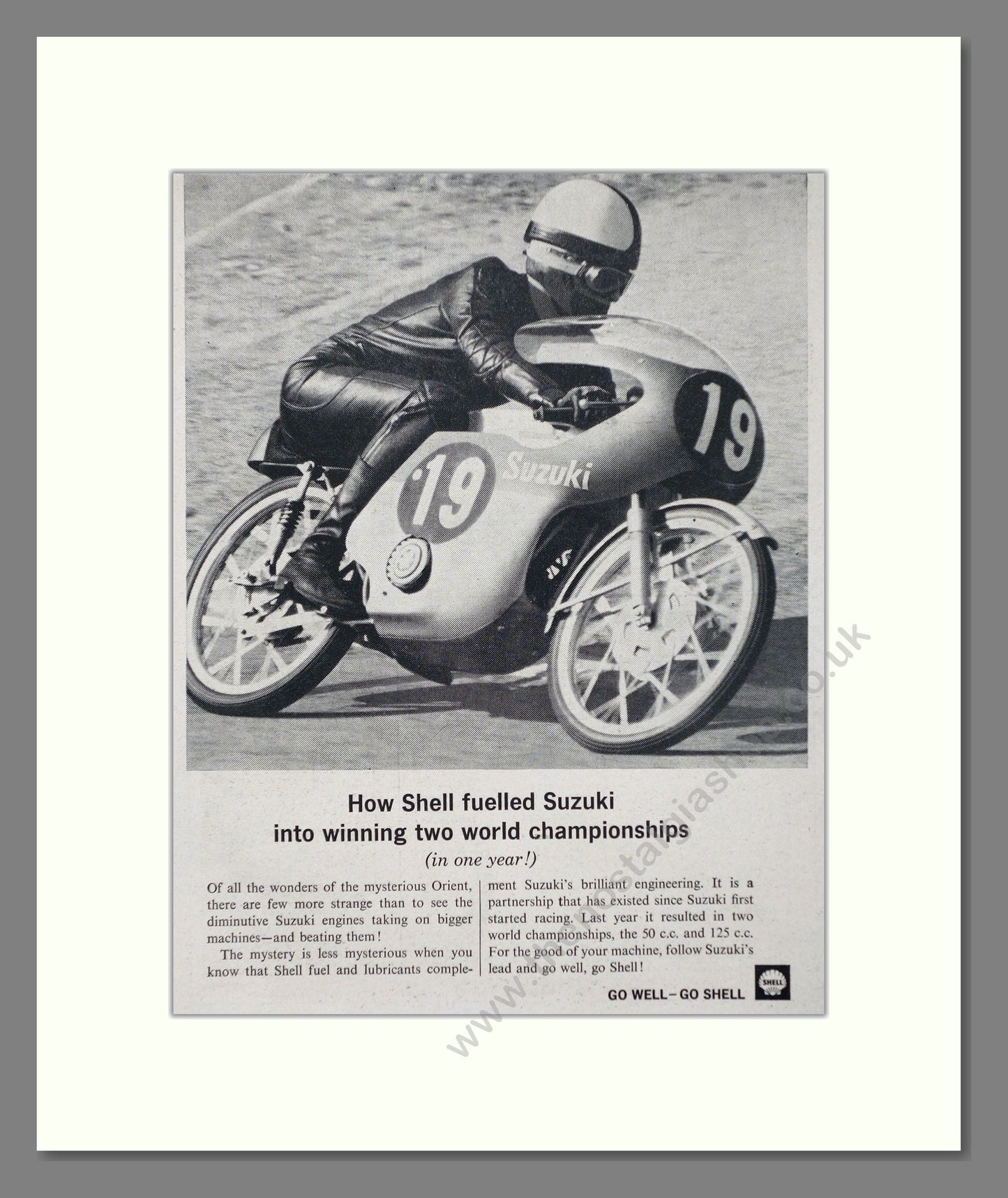 Suzuki - Double World Championship With Shell. Vintage Advert 1964 (ref AD67422)