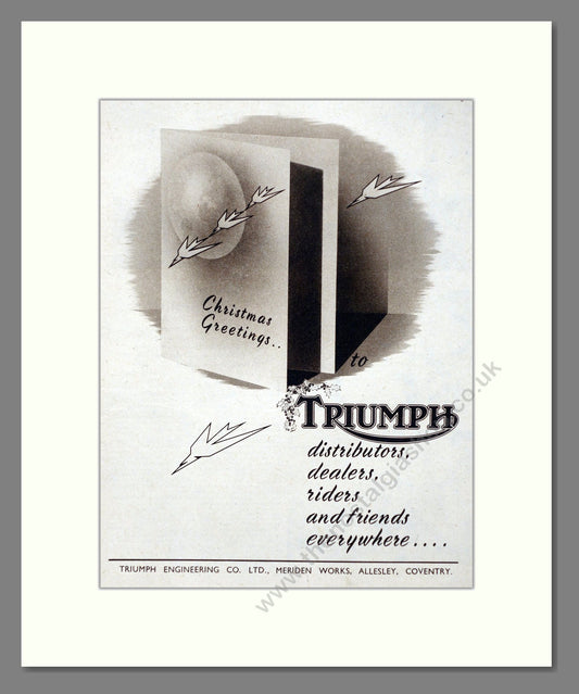 Triumph - Christmas Greetings. Vintage Advert 1950 (ref AD67437)