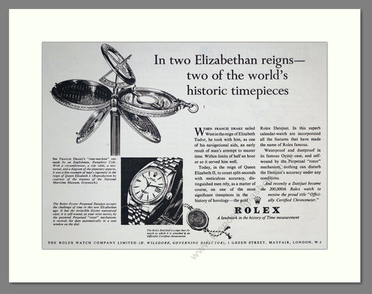 Rolex - Oyster Perpetual. Vintage Advert 1954 (ref AD67448)