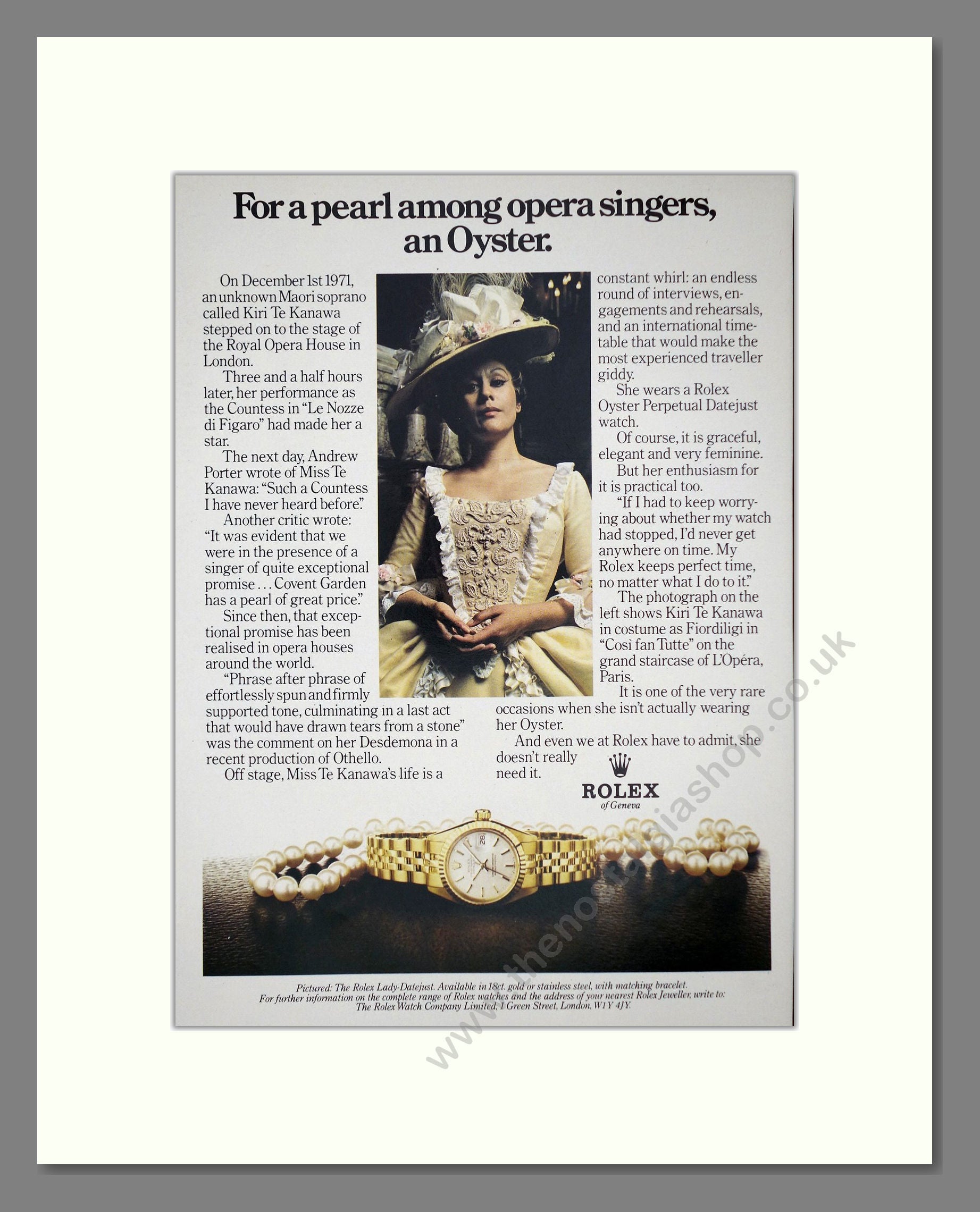 Rolex - Lady Datejust. Vintage Advert 1979 (ref AD67452)