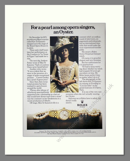 Rolex - Lady Datejust. Vintage Advert 1979 (ref AD67452)