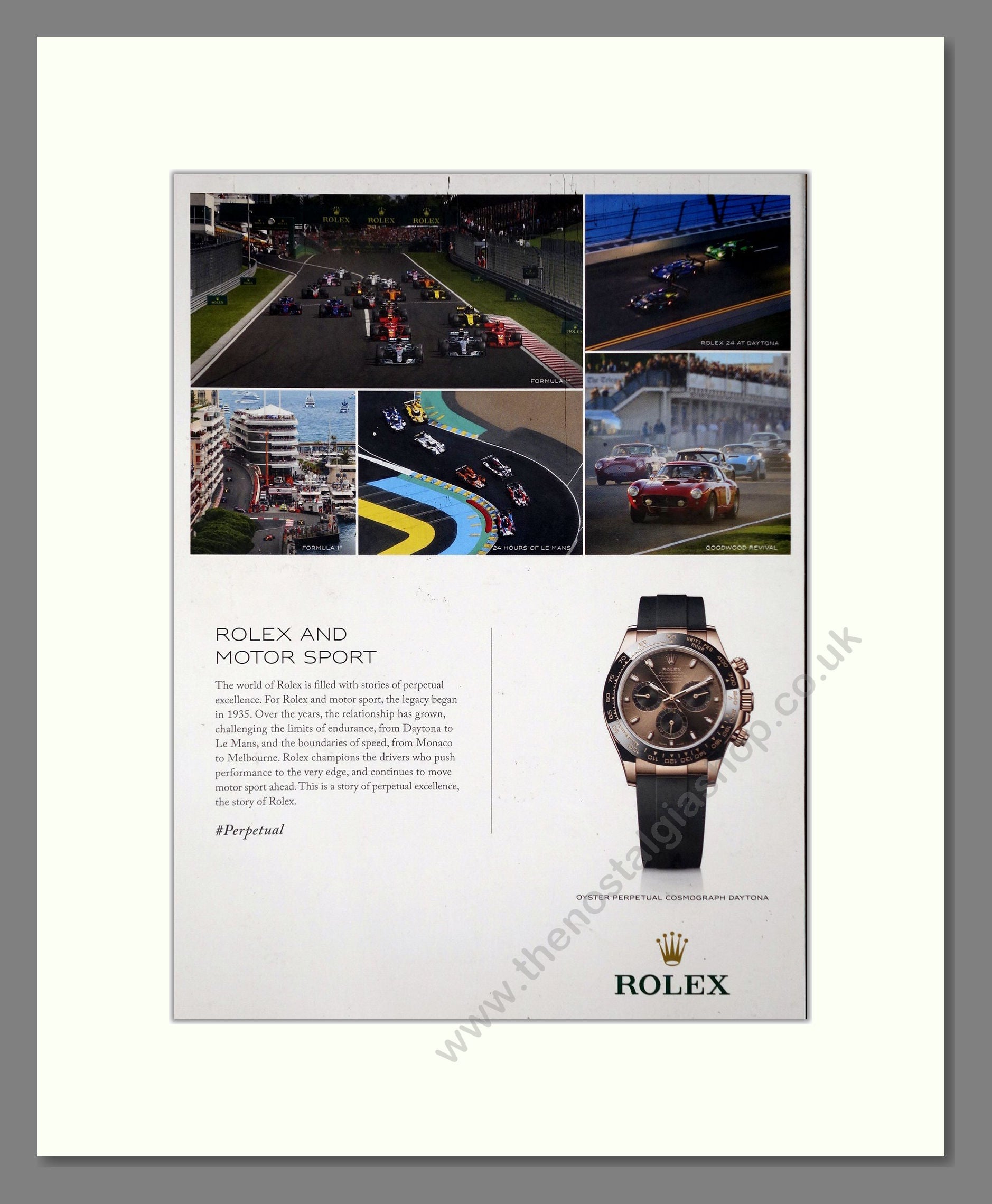 Rolex - Oyster Perpetual Cosmograph Daytona. Vintage Advert 2020 (ref AD67455)