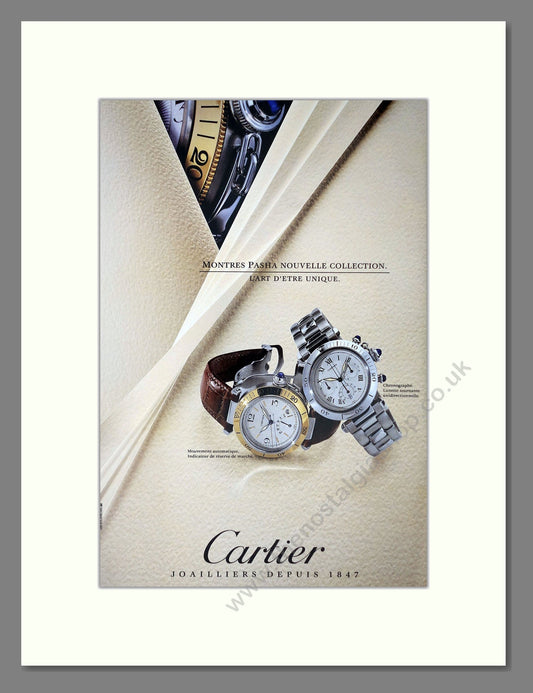Cartier - Chronograph. Vintage Advert 1985 (ref AD67456)