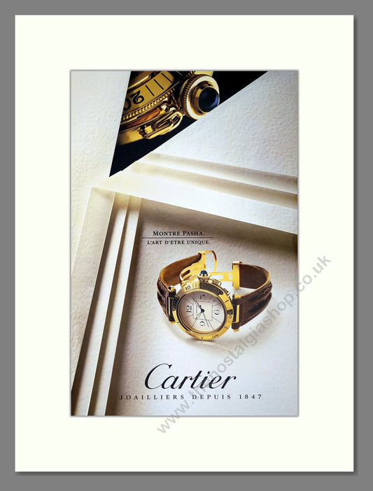 Cartier - Montre Pasha. Vintage Advert 1994 (ref AD67458)