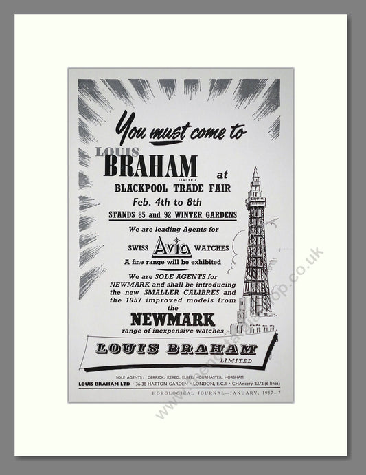 Newmark - Blackpool Trade Fair. Vintage Advert 1957 (ref AD67462)