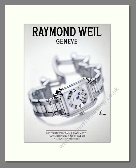 Raymond Weil - Saxo. Vintage Advert 1998 (ref AD67464)