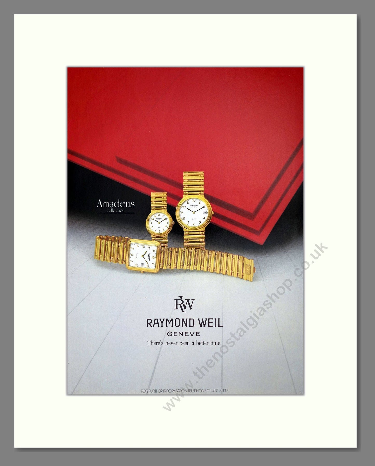Raymond Weil - Amadeus. Vintage Advert 1983 (ref AD67465)