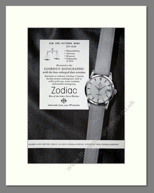 Zodiac - Datagraphic. Vintage Advert 1957 (ref AD67469)