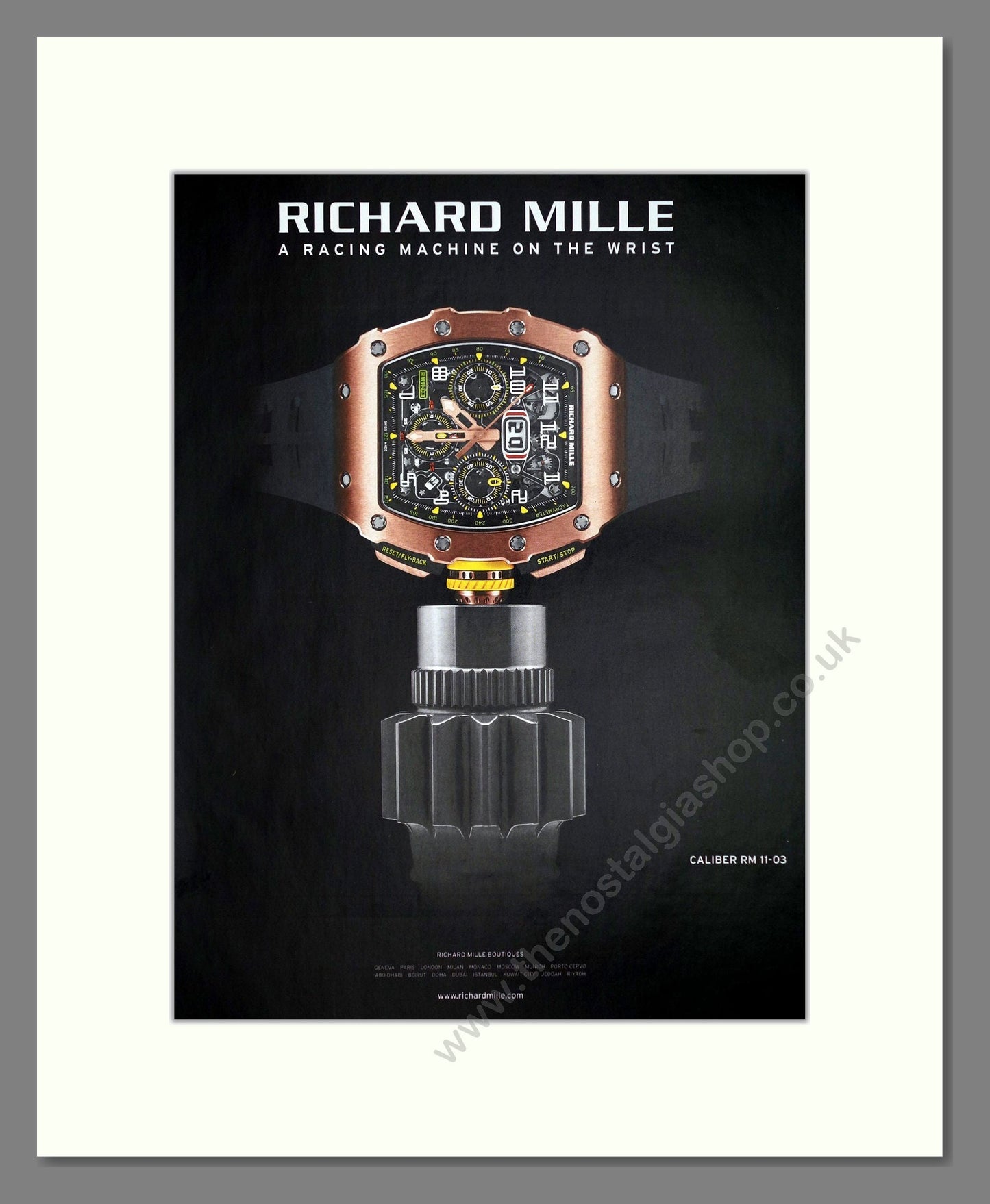 Richard Mille - Caliber RM 11-03. Vintage Advert 2020 (ref AD67472)