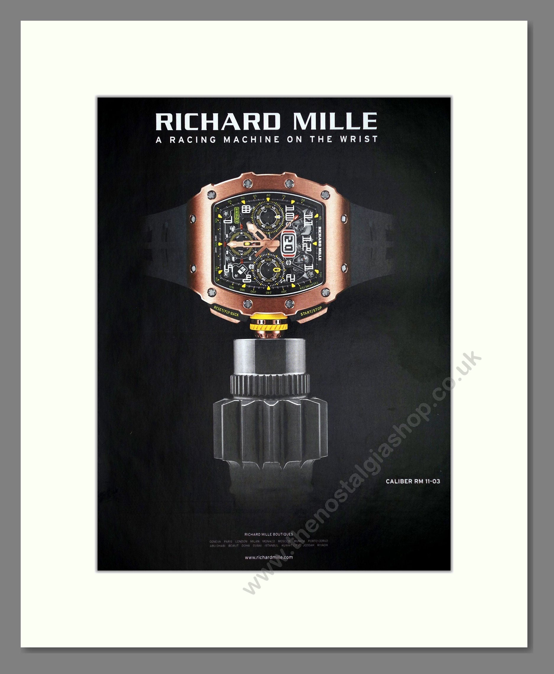 Richard Mille - Caliber RM 11-03. Vintage Advert 2020 (ref AD67472)