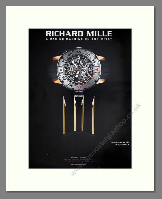 Richard Mille - Tourbillon RM Divers Watch. Vintage Advert 2020 (ref AD67473)