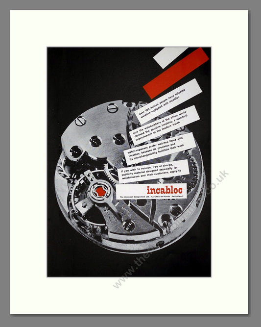 Incabloc - Shock Protection. Vintage Advert 1957 (ref AD67482)