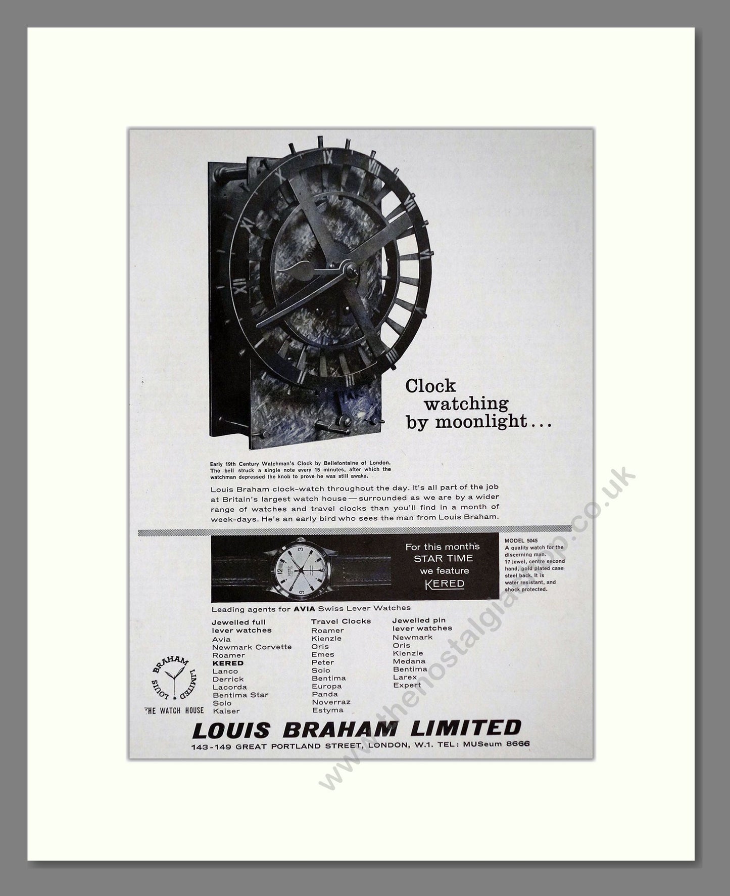 Kered - At Louis Braham. Vintage Advert 1962 (ref AD67487)