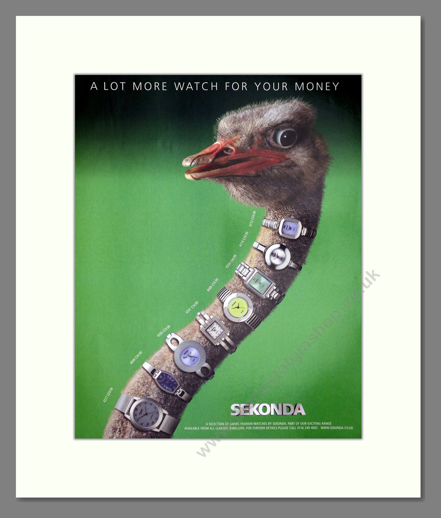 Seconda - Various Watches. Vintage Advert 1999 (ref AD67498)