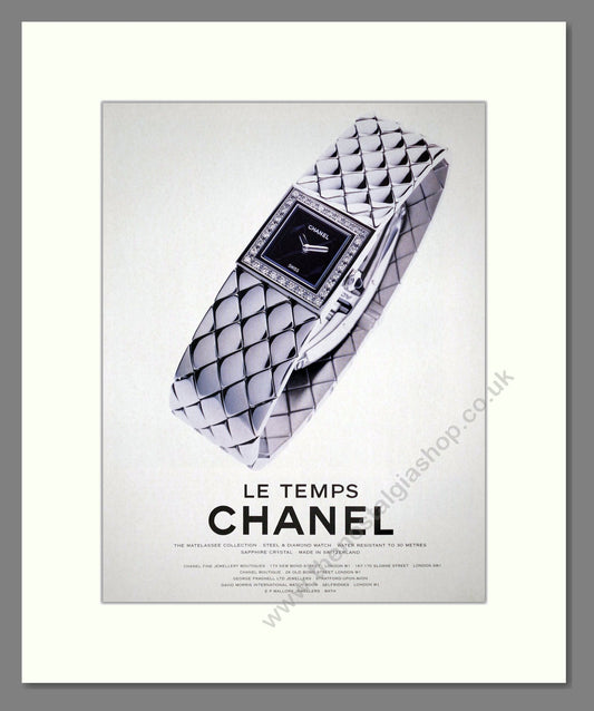 Chanel - Matelassee Collection. Vintage Advert 1999 (ref AD67502)