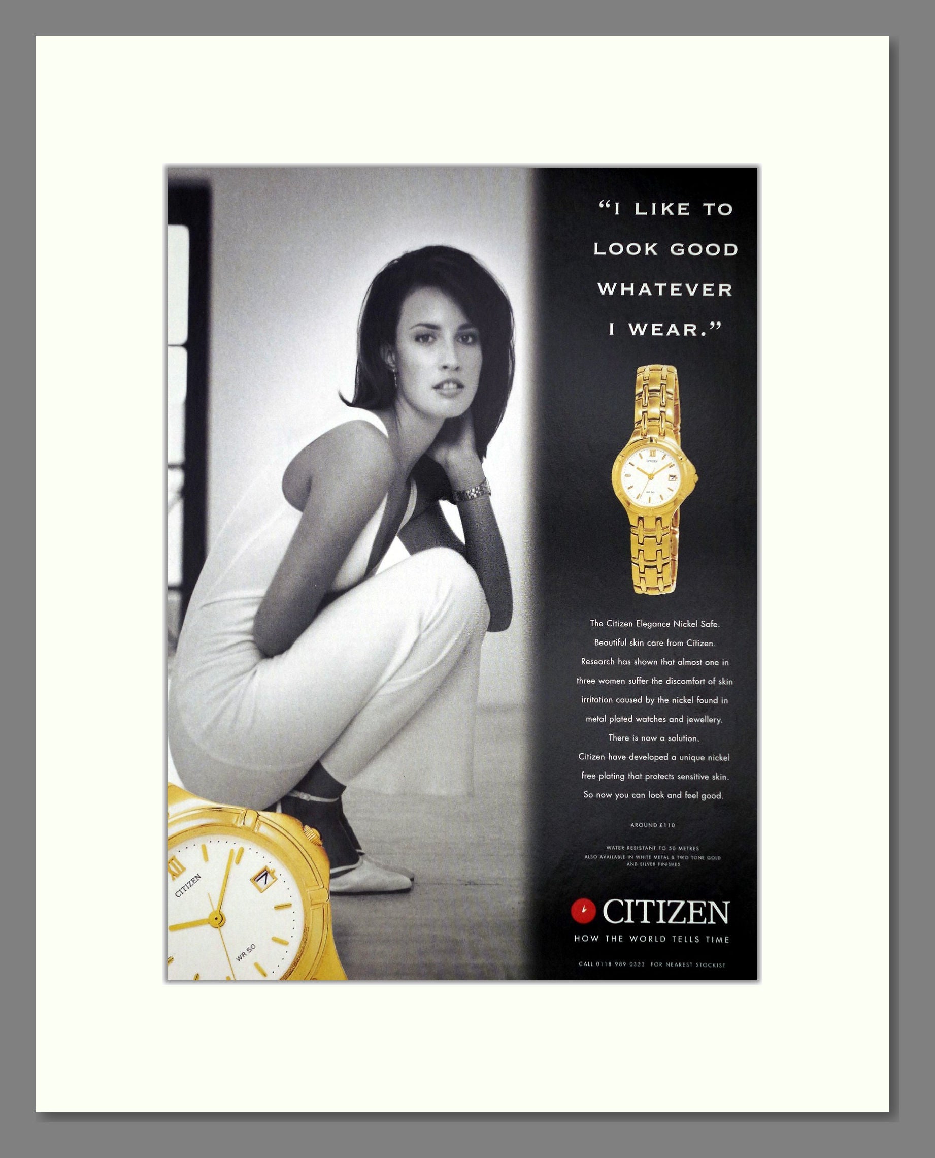 Citizen - Nickel Safe (Elegance). Vintage Advert 1998 (ref AD67529)