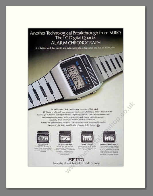 Seiko - LC Digital. Vintage Advert 1978 (ref AD67542)